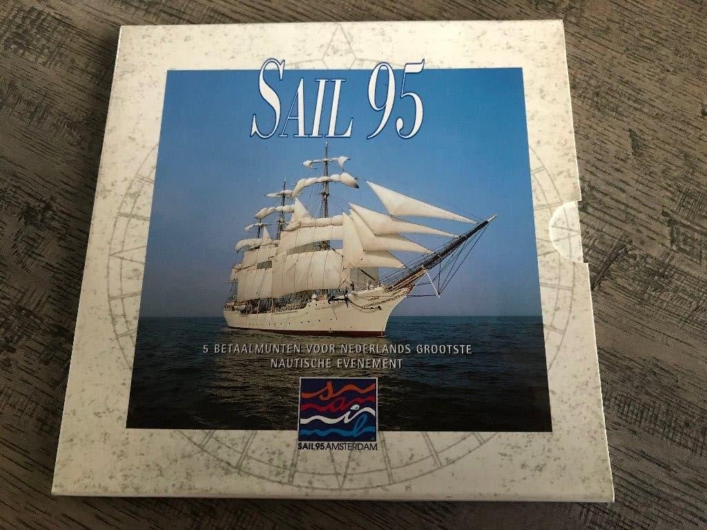 Betaalmunten sail Amsterdam 1995, 5 betaalmunten, Postzegels en Munten, Munten | Nederland, Ophalen of Verzenden, Koningin Beatrix