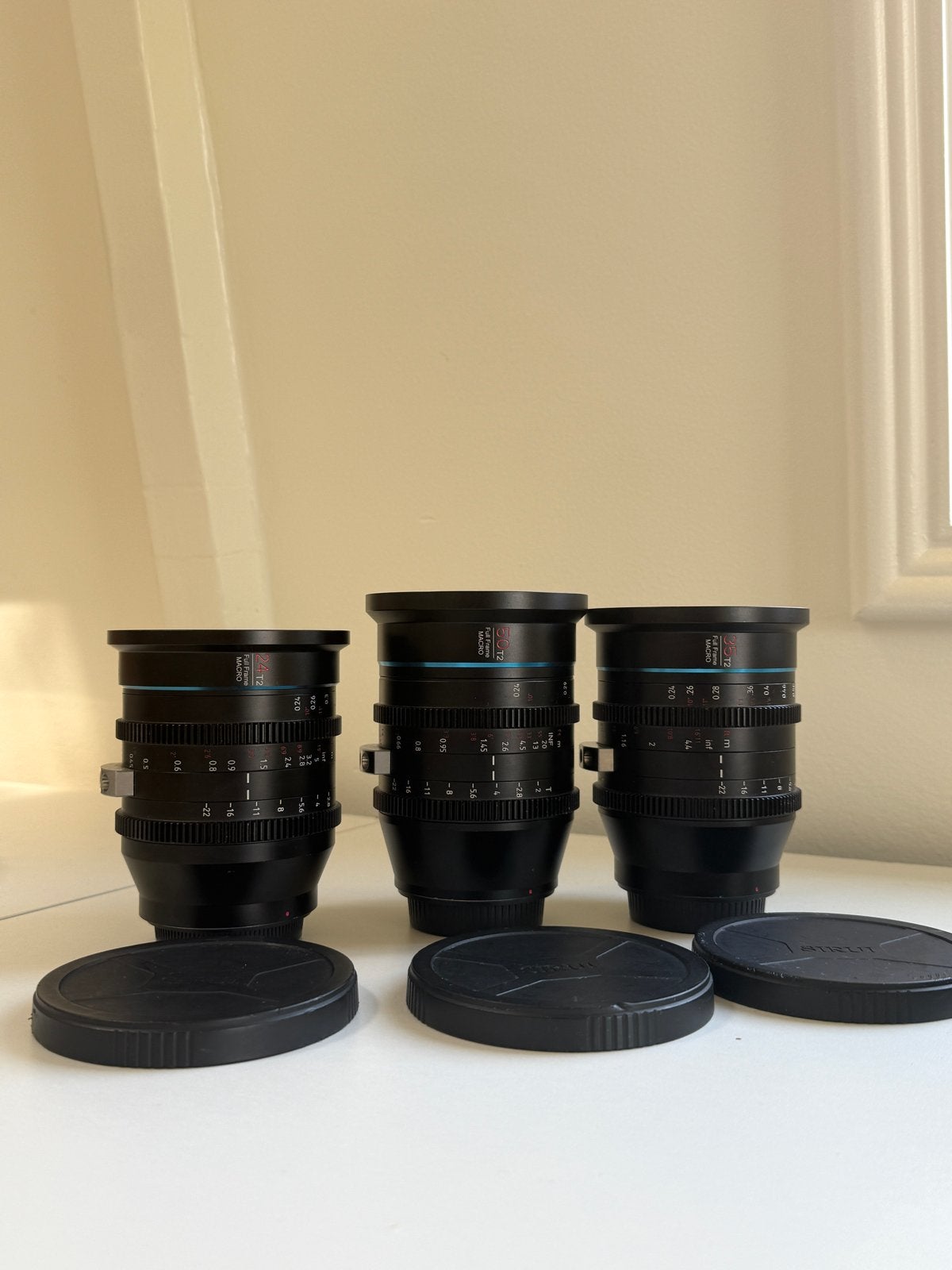 Sirui Jupiter Cinema lenses Set 24mm T2, 35mm T2, 50mm T2 EF, Audio, Tv en Foto, Fotografie | Lenzen en Objectieven, Overige merken