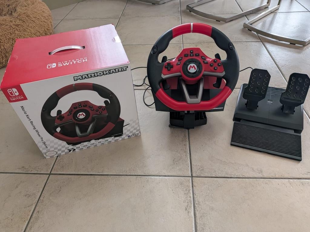Mario Kart Racing Wheel Pro Deluxe voor Switch/PC, Ophalen of Verzenden, Zo goed als nieuw, Switch, Stuurtje of Sportattribuut