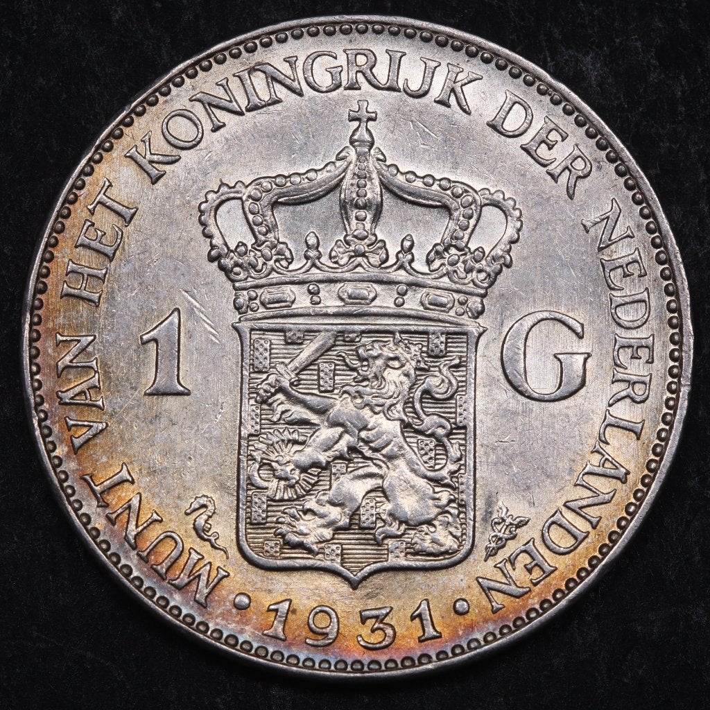Gulden 1931. Unc. (P), 1 gulden, Zilver, Ophalen of Verzenden, Koningin Wilhelmina