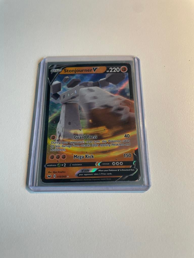 Pokémon Stonjourner V kaart 115/202, Verzenden, Gebruikt, Losse kaart