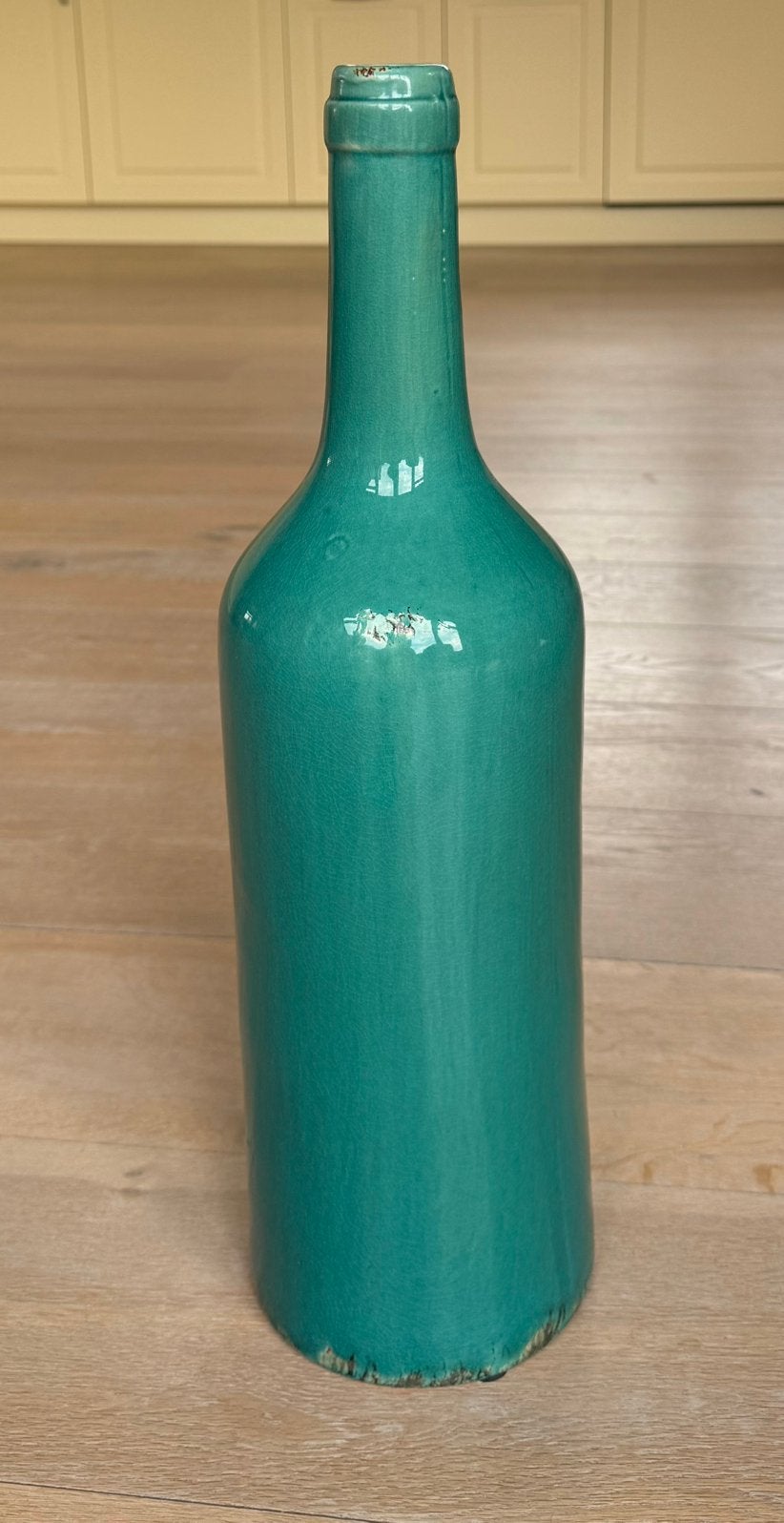 Aardewerk fles/vaas, Huis en Inrichting, 52 cm, Ophalen of Verzenden, Zo goed als nieuw, Steen/keramiek