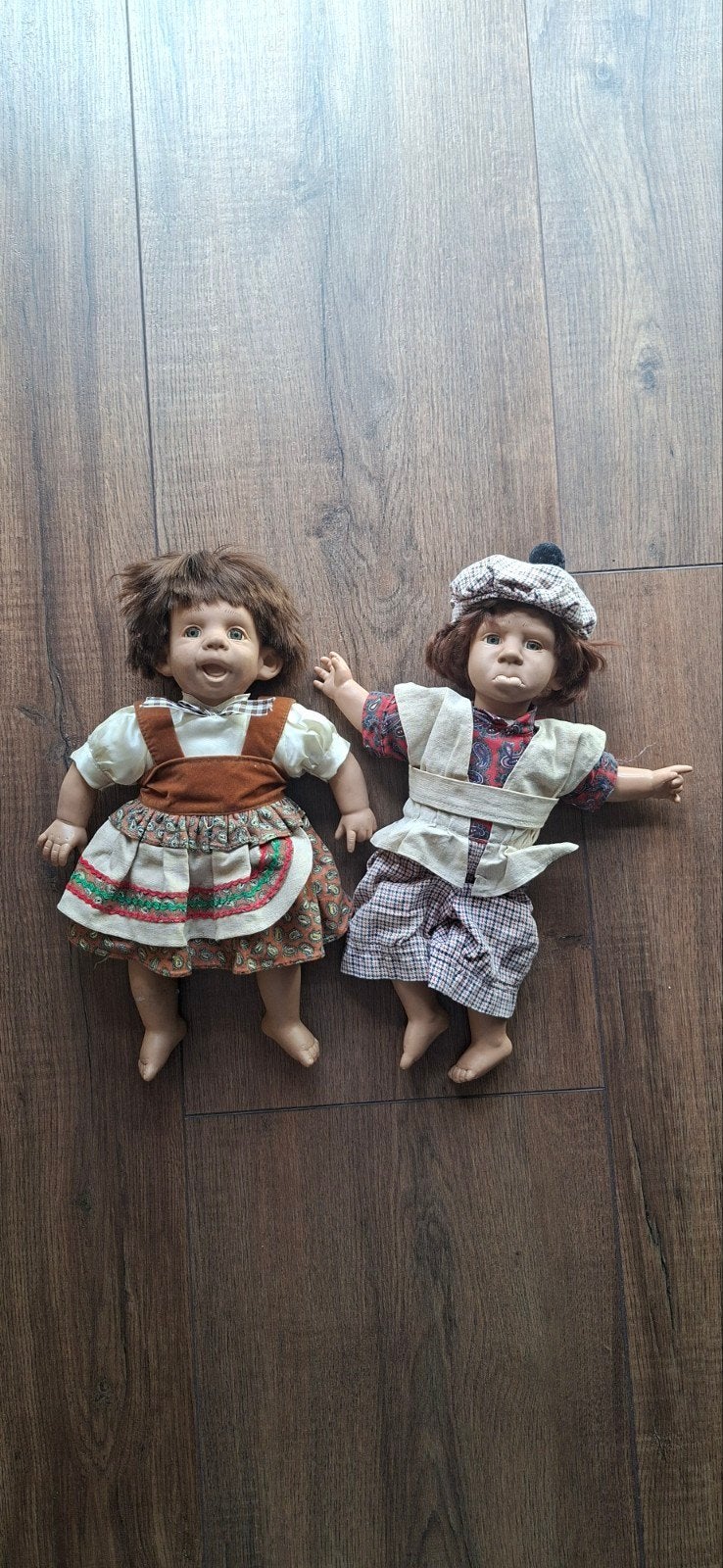 2 Vintage Simba Karakterpoppen – Beierse / Tiroolse Klederdr, Verzamelen, Ophalen of Verzenden, Gebruikt, Pop