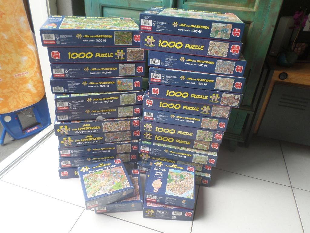 Heel veel puzzels van JAN van HAASTEREN 500/950/1000 stukjes, Ophalen of Verzenden, 500 t/m 1500 stukjes, Gebruikt, Legpuzzel