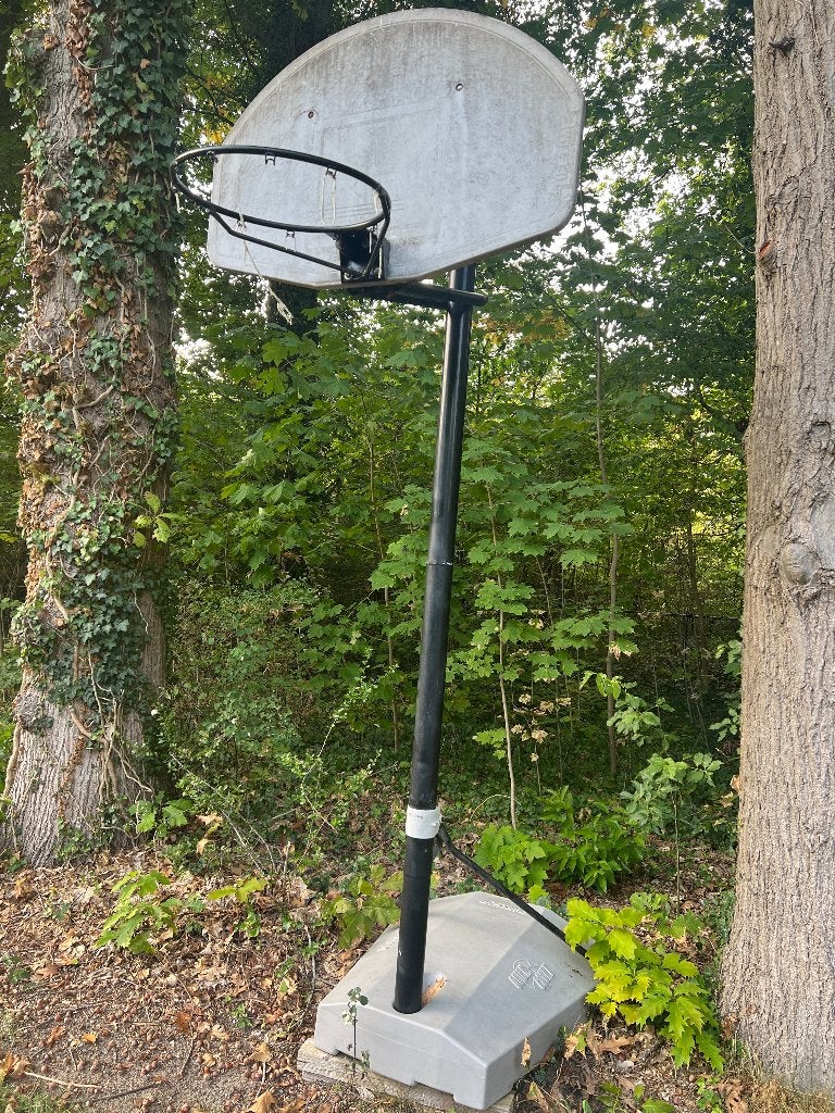 Verrijdbare basketbalpaal met bord en ring, Ophalen, Gebruikt, Ring, Bord of Paal