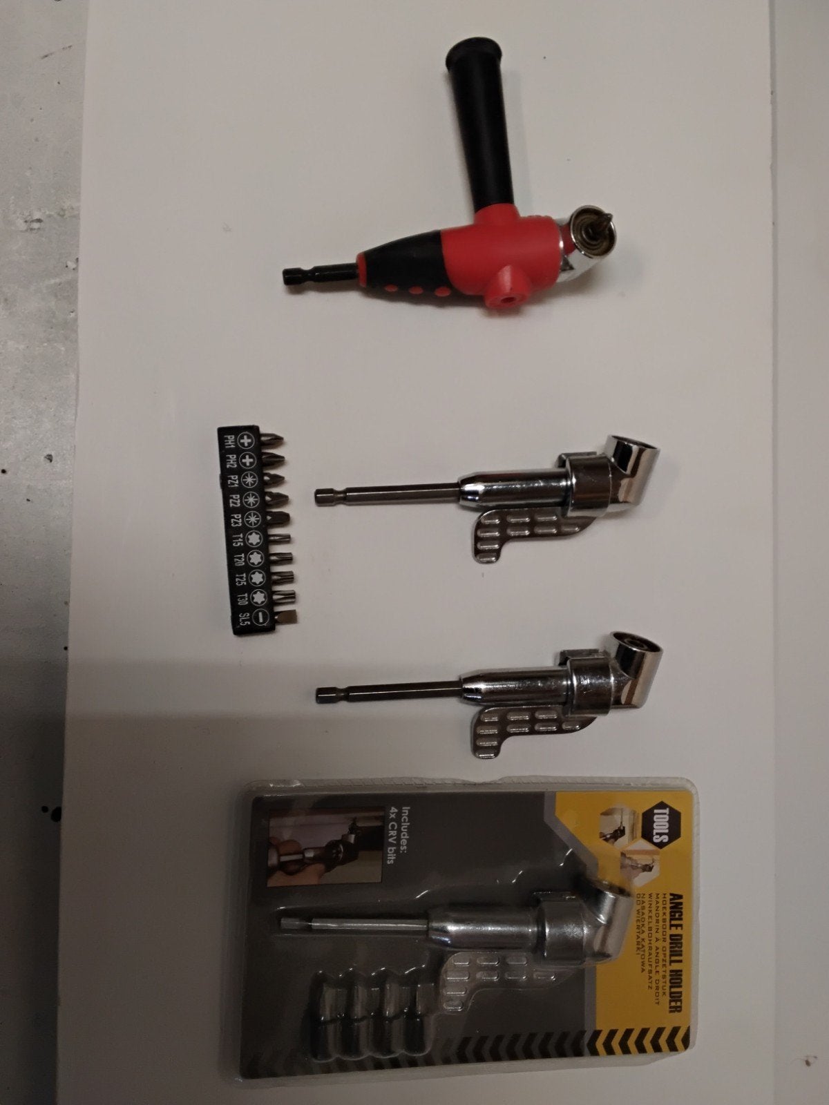 Haakse booradapter 4x  met bitset, Ophalen of Verzenden, Nieuw, Bitset, Overige merken