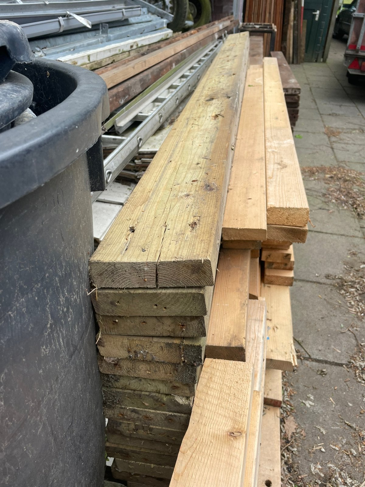Vuren balken  douglas balken 38x145 40x145 3.8x14.5 4x14.5, Ophalen of Verzenden, Gebruikt, 250 cm of meer, Balken