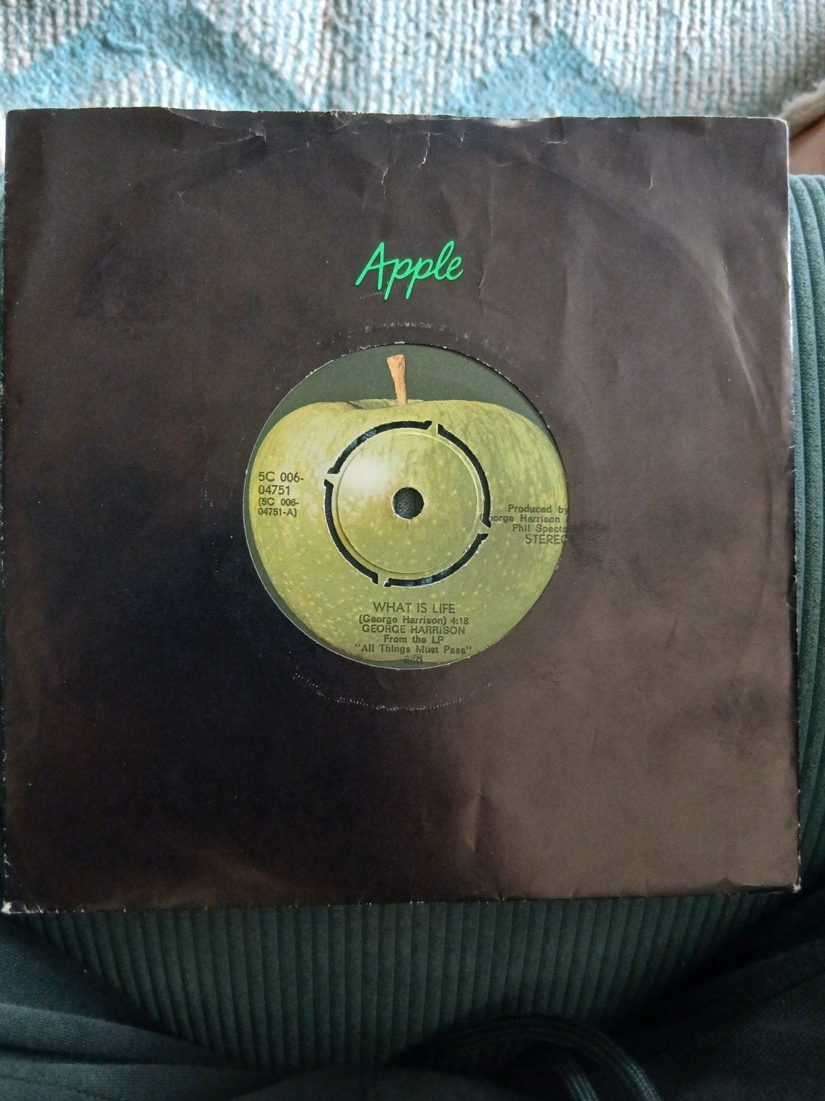 George Harrison - What Is Life / Apple Scruffs (Single), Originele persing, Ophalen of Verzenden, Gebruikt, Pop