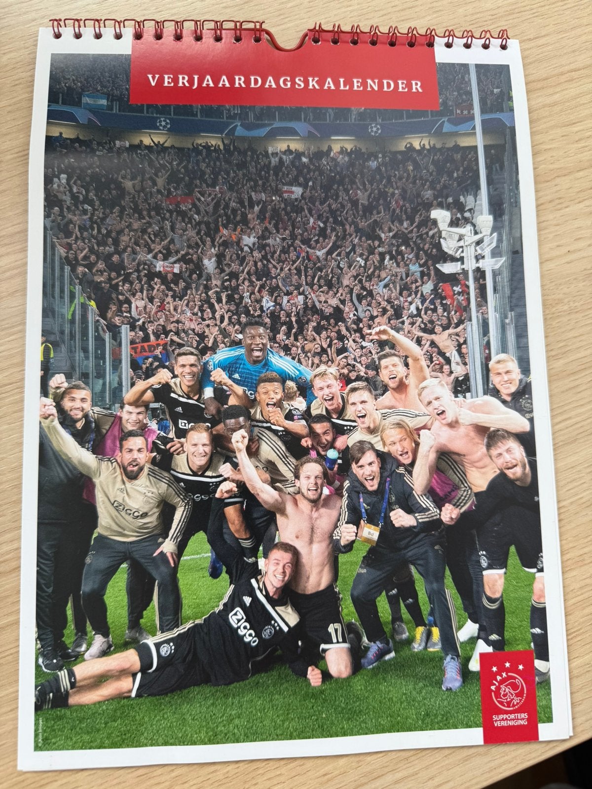 A4 verjaardagskalender Ajax, Diversen, Ophalen of Verzenden, Maandkalender, Nieuw
