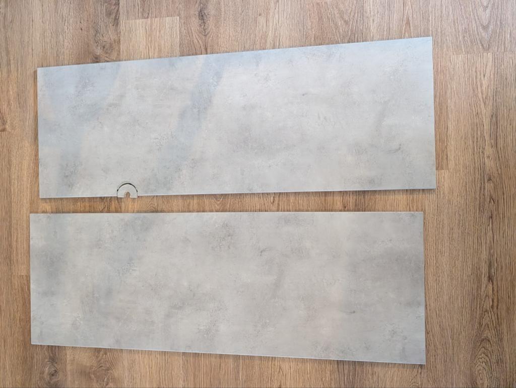 BESTÅ Toppaneel betonlook 42x120 cm, Ophalen, Overige materialen, Gebruikt, 100 tot 150 cm