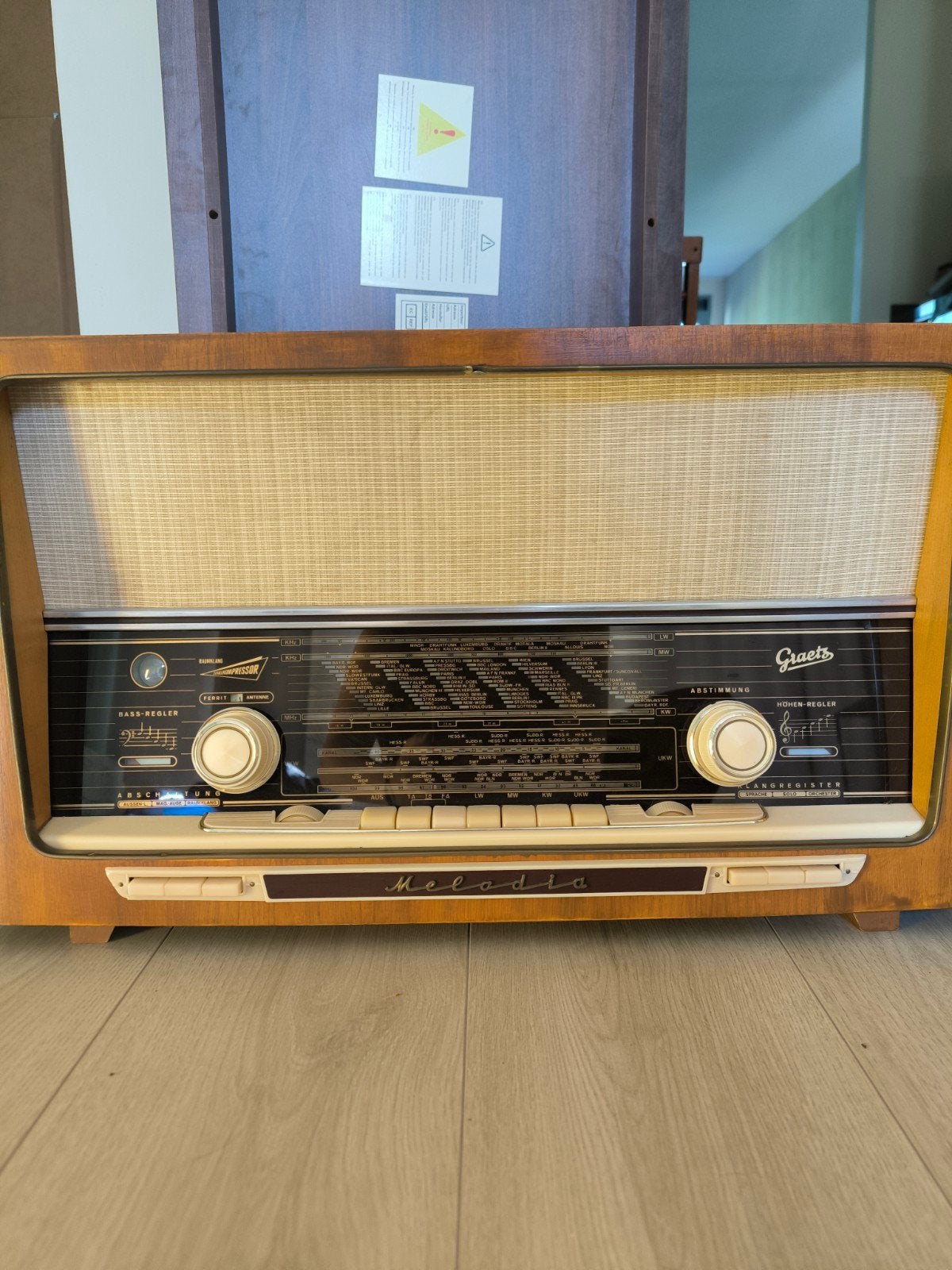 Graetz Melodia 619 - Werkende Jaren '50 Buizenradio, Ophalen, Gebruikt, Radio