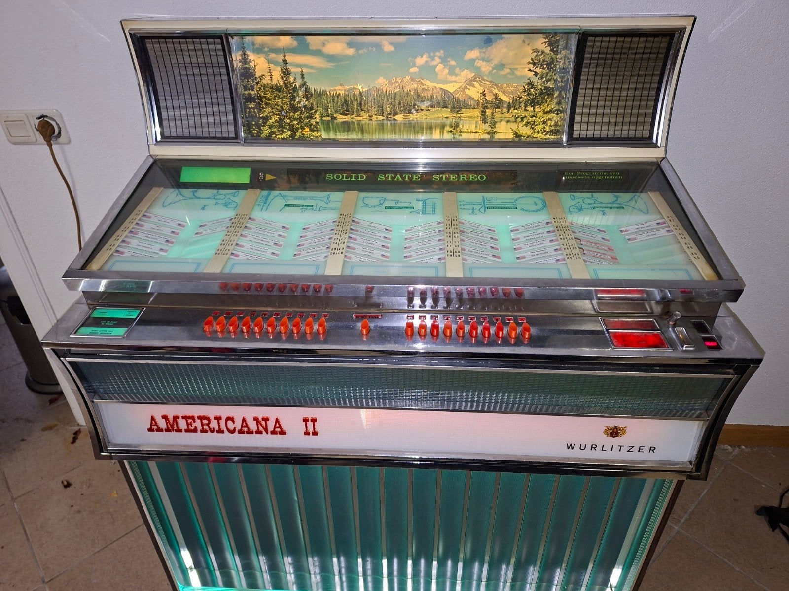 Zeer nette en 100% werkende Wurlitzer Americana 2 Jukebox, Ophalen, Zo goed als nieuw, 1960 tot 1970, Wurlitzer