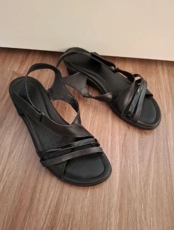 Leren sandalen Ecco Felicia maat 40, Kleding | Dames, Schoenen, Ecco, Zwart, Zo goed als nieuw, Sandalen of Muiltjes