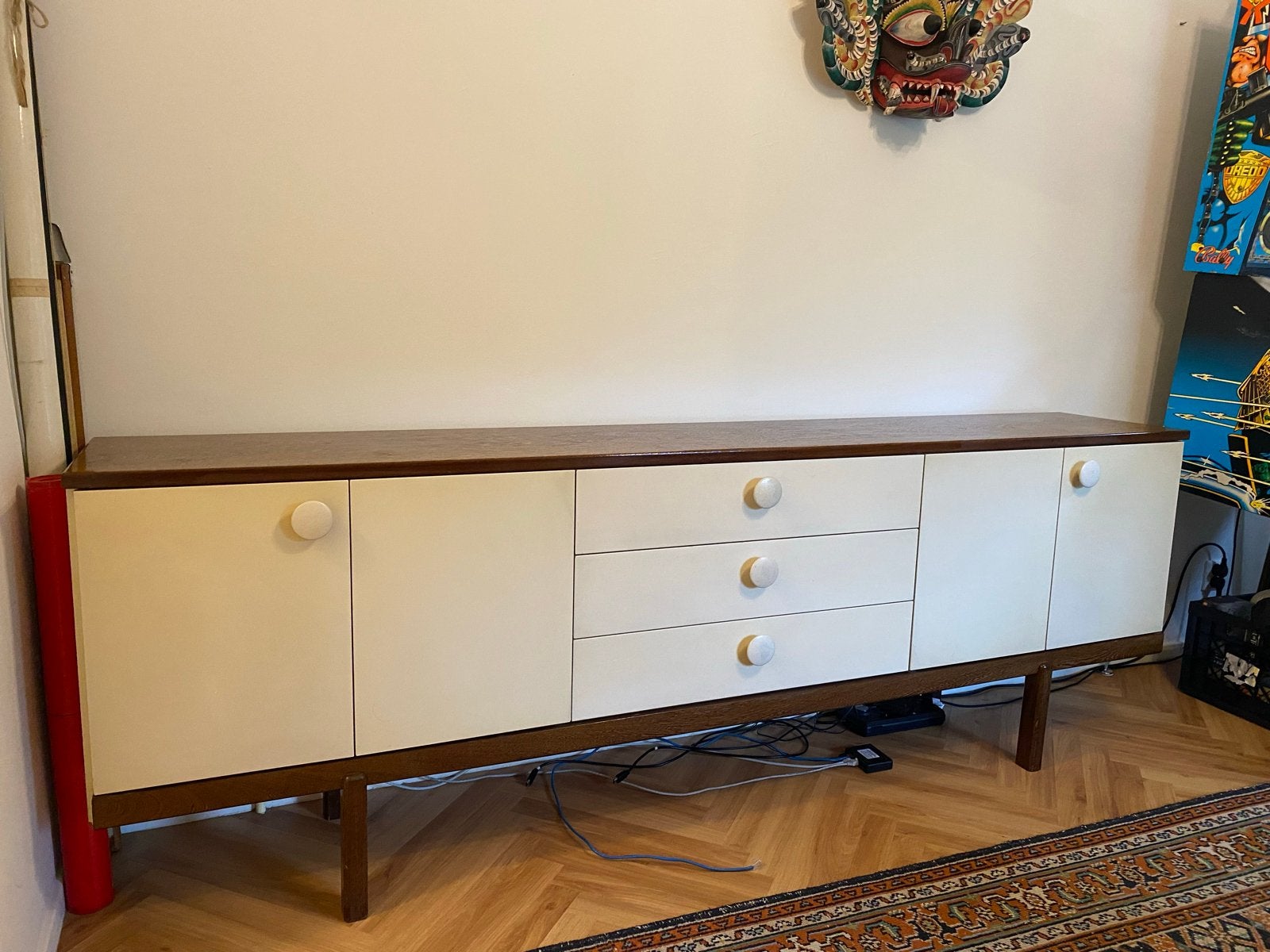 Vintage dressoir met lades en deuren, Ophalen, Gebruikt, 25 tot 50 cm