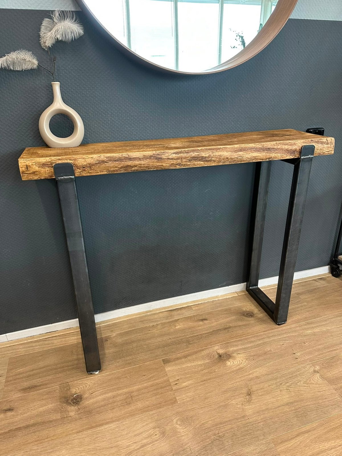 2 sidetables, Ophalen, 100 tot 150 cm, Eikenhout, Zo goed als nieuw