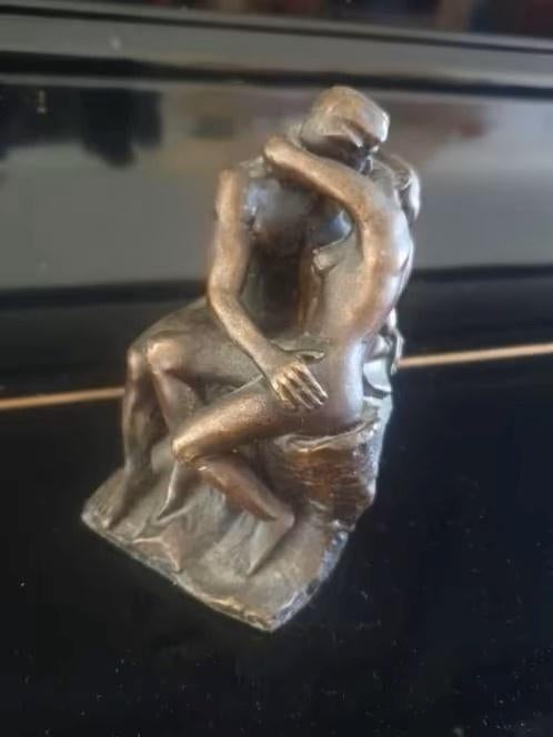 Beeldje brons de kus Robin, Antiek en Kunst, Ophalen