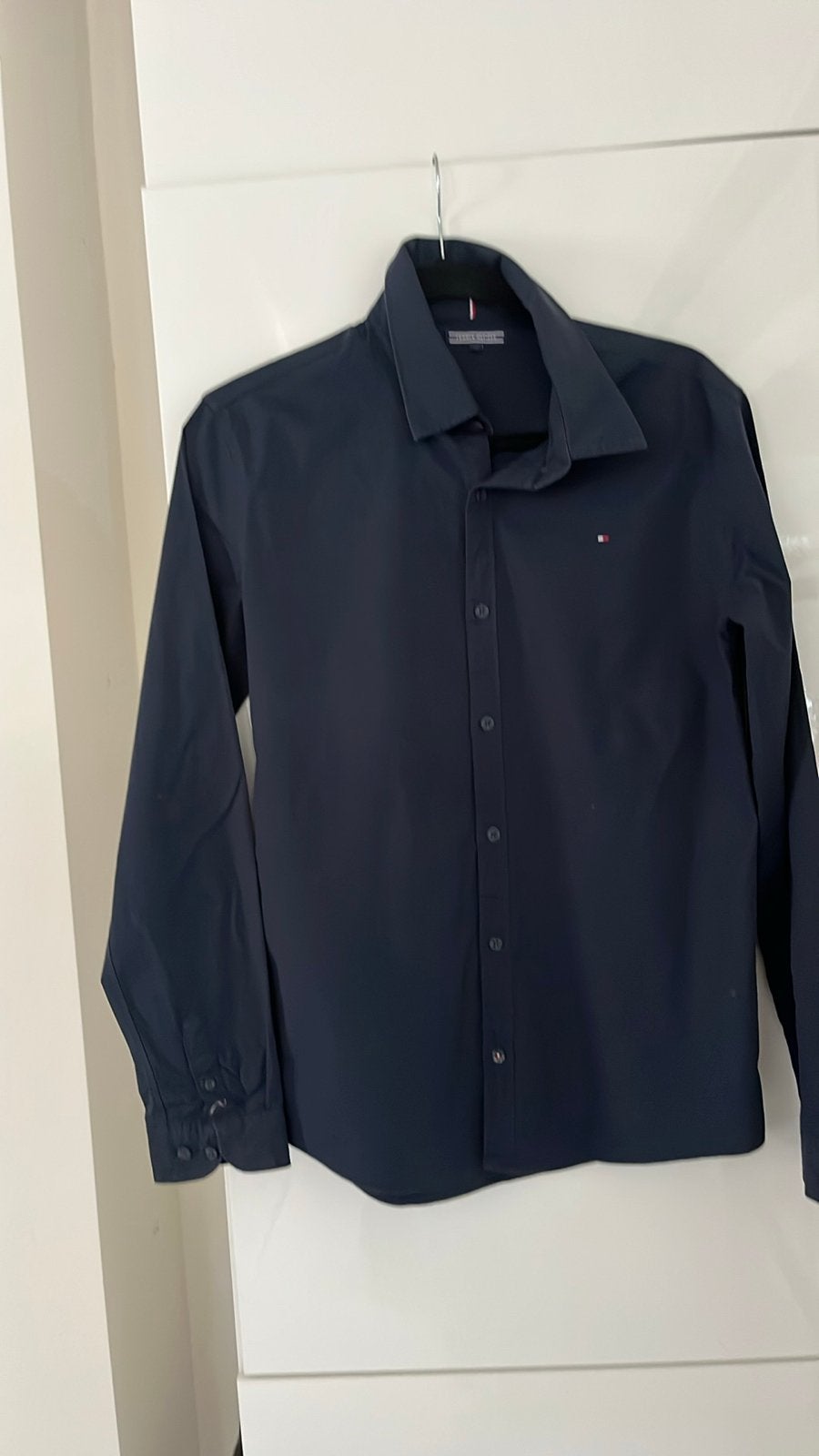 Tommy Hilfiger blouse maat 176, Kleding | Heren, Ophalen of Verzenden, Zo goed als nieuw, Blauw, Overige halswijdtes