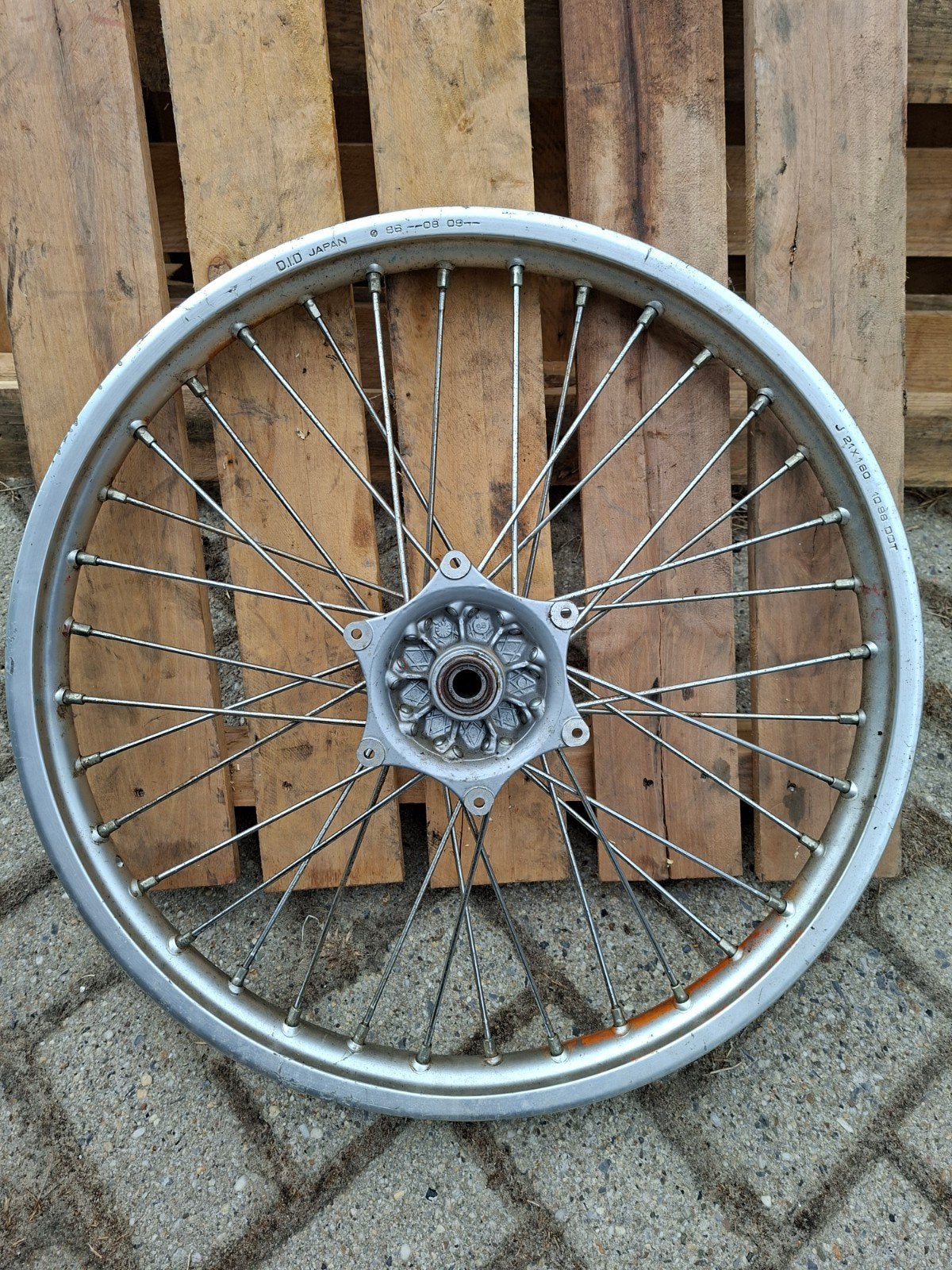 Voorwiel 21 inch met trommelrem, Ophalen of Verzenden, Gebruikt, Overige typen, DID Japan