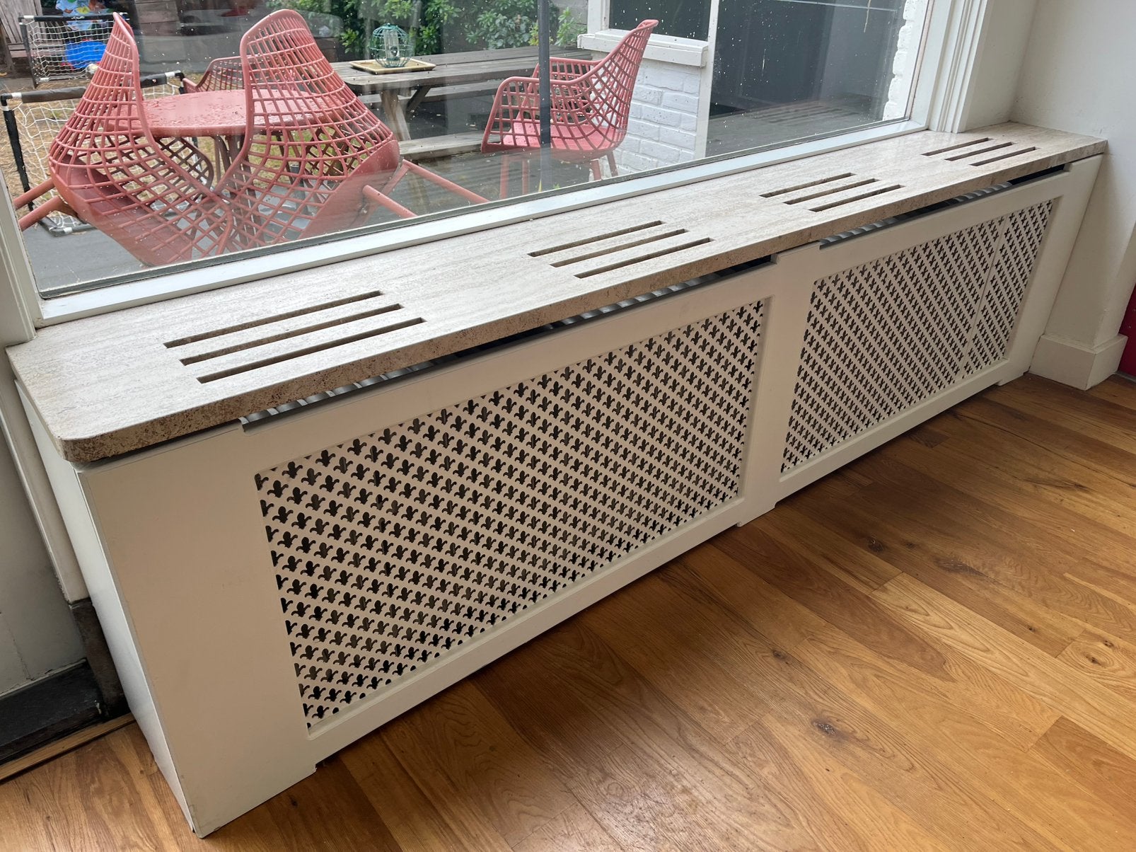 Radiator-ombouw 2.41m breed, Ophalen, 30 tot 80 cm, Radiator, Zo goed als nieuw