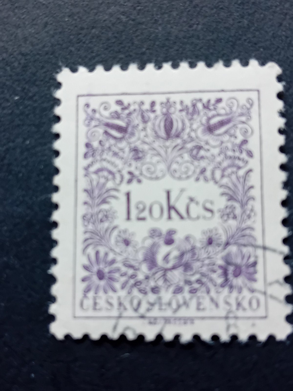 Tsjechoslowakije 120 Kcs Postzegel - Bloemmotief, Ophalen of Verzenden, Overige periodes, Gestempeld