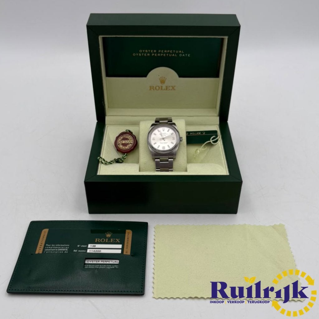 Rolex Air King 114200 Oyster Perpetual horloge - Full set, Flex Ltd., Zo goed als nieuw, https://flex.com/contact-us, Nobelstraat 10, 5807 GA Oostrum LB, Limburg, Nederland