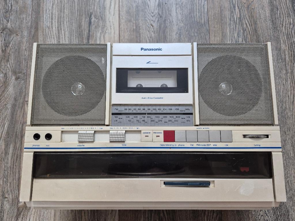 Panasonic SG-J500L radio/ cassette/ platenspeler, Ophalen of Verzenden, Gebruikt, Platenspeler, Overige merken