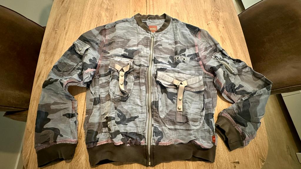 Hugo boss, dun jasje, maat 52, voor een man, Ophalen of Verzenden, Gedragen, Blauw, Jas of Mantel