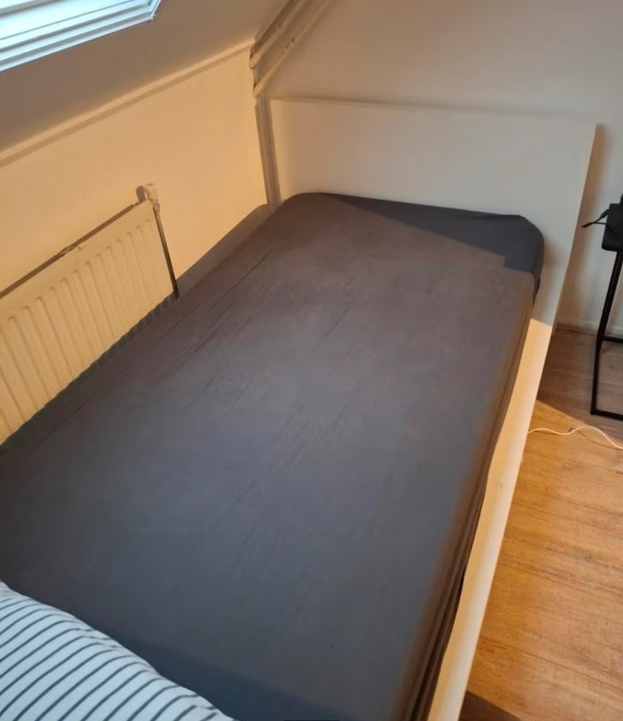 Ikea Malm bed wit 210x90 cm incl matras, Ophalen, Gebruikt, 90 cm, Eenpersoons