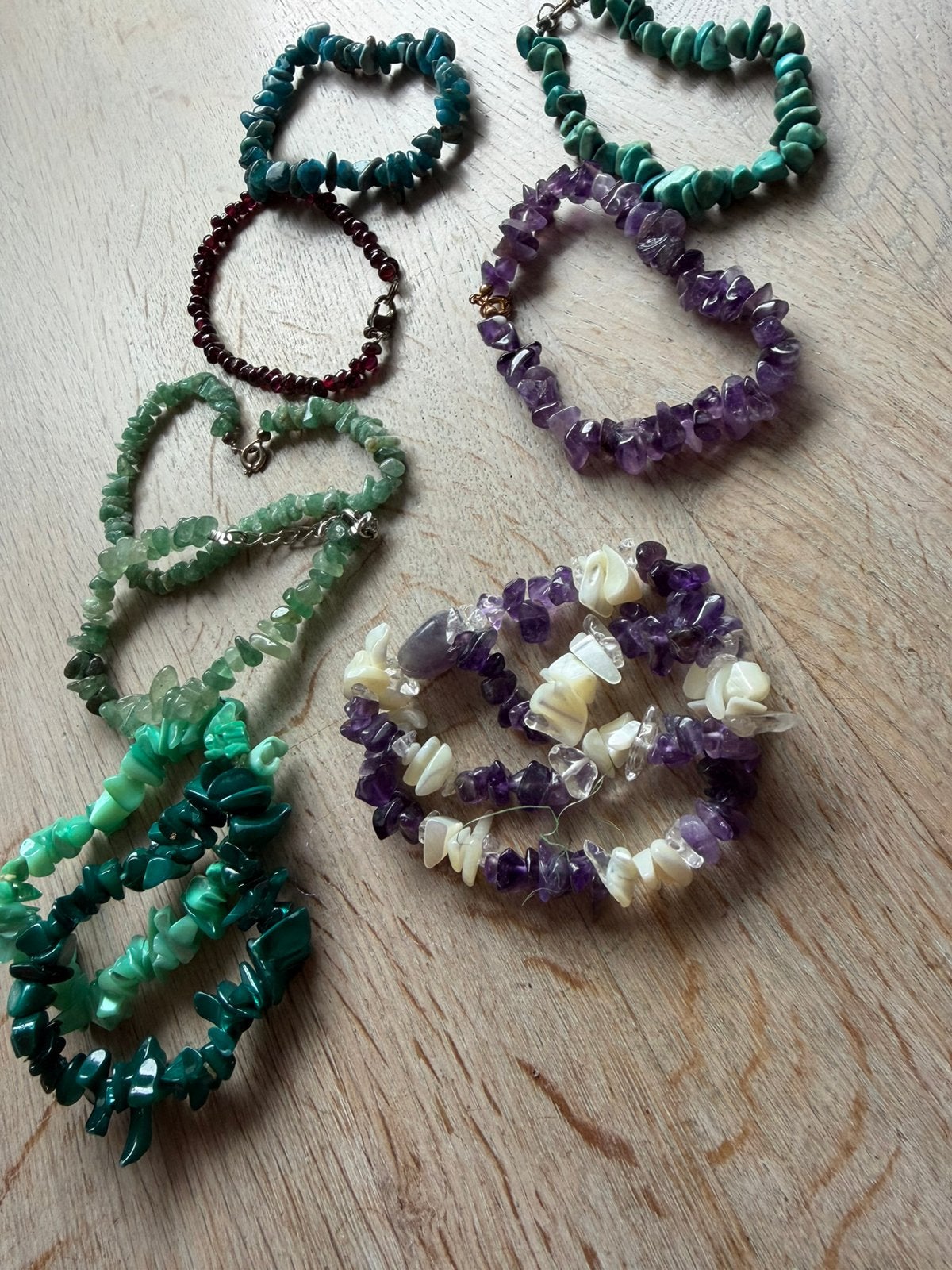 Natuurstenen armbandjes, Sieraden, Tassen en Uiterlijk, Verzenden, Zo goed als nieuw, Overige kleuren, Overige materialen