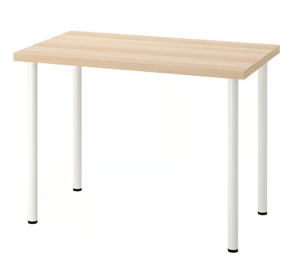LINNMON / ADILS Bureau 100x60 cm – Wit eikeneffect, Scandinavisch, Hout, Nieuw, Ophalen of Verzenden