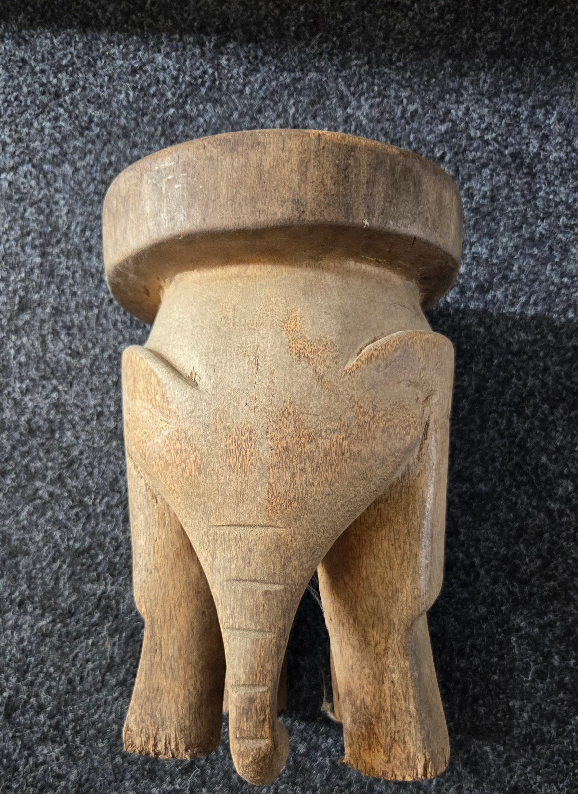 Olifantenkruk Uniek, En hand Gesneden,Noord Africa, 20 eeuw, Ophalen of Verzenden