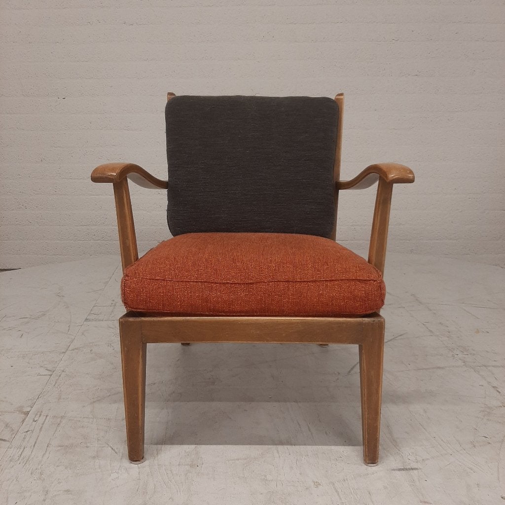 Vintage Knoll Antimott stoel fauteuil, Ophalen, Gebruikt, Minder dan 75 cm, Stof