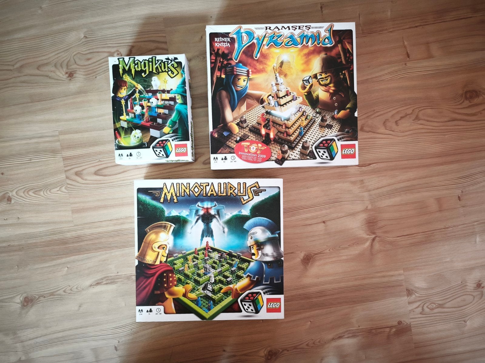 LEGO Bordspellen: Magikus, Ramses Pyramid, Minotaurus, Een of twee spelers, Ophalen of Verzenden, Gebruikt, LEGO