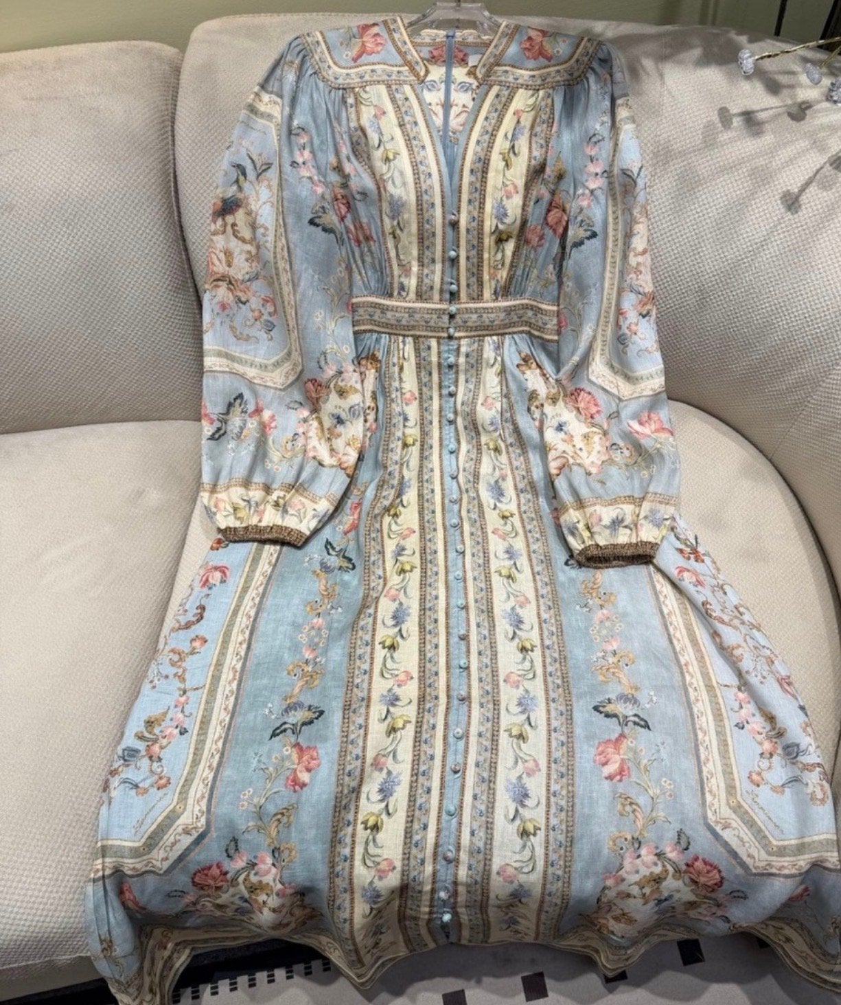 Zimmermann Plunge jurk dress, Verzenden, Zo goed als nieuw, Onder de knie