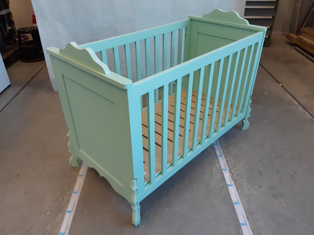 Te koop Kidsmill kinderbedje 60 x 120 mintgroen (nieuw), Ophalen, Nieuw, Minder dan 140 cm, Minder dan 70 cm