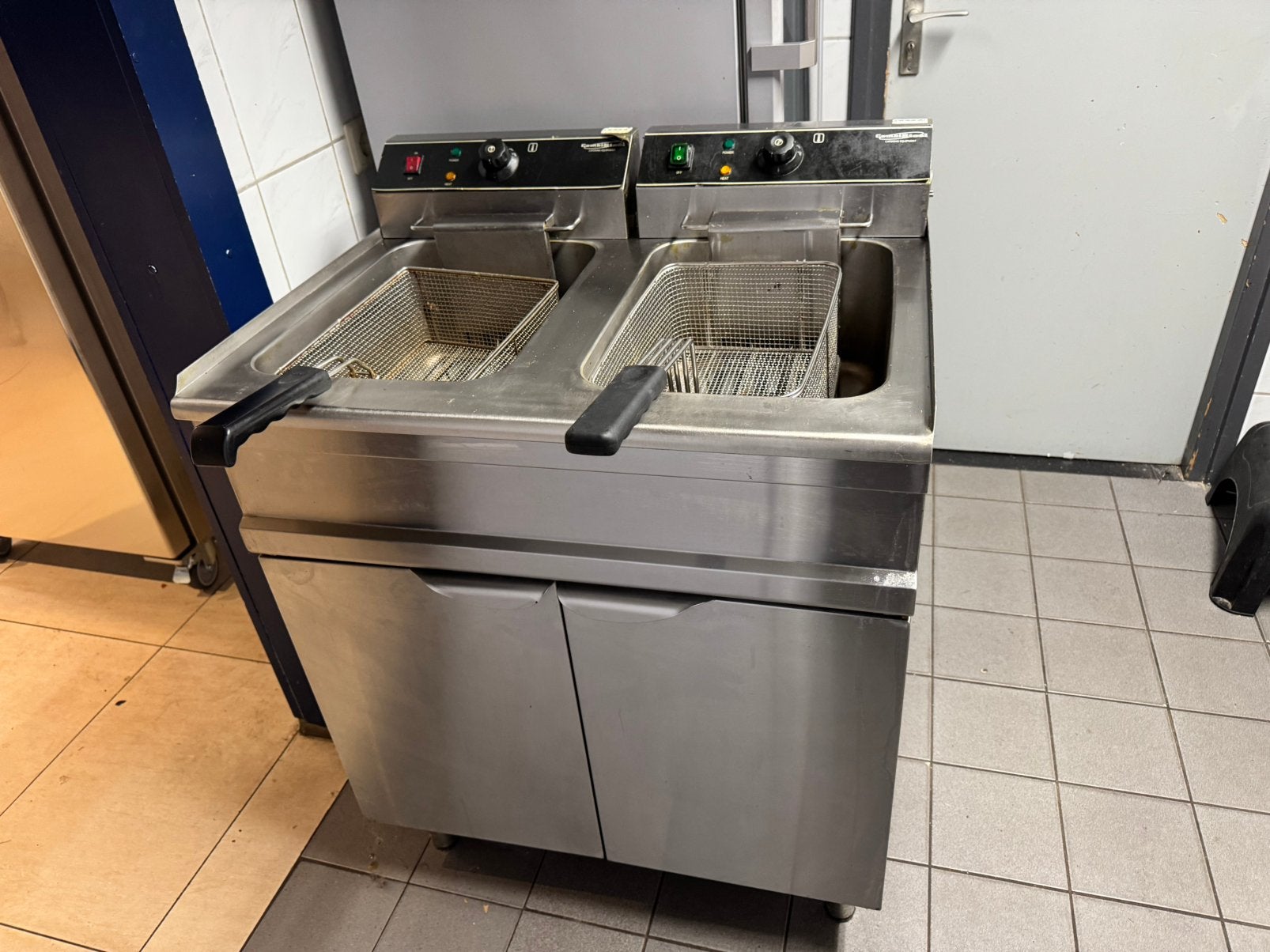Dubbele professionele frituur op krachtstroom, Ophalen, Fornuis, Frituur en Grillen