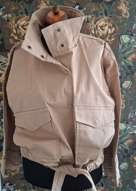 Beige bruin Bomber parka zomer jas jack maat 52 nieuw, Kleding | Dames, Jassen | Zomer, Bonprix, Beige, Maat 46/48 (XL) of groter