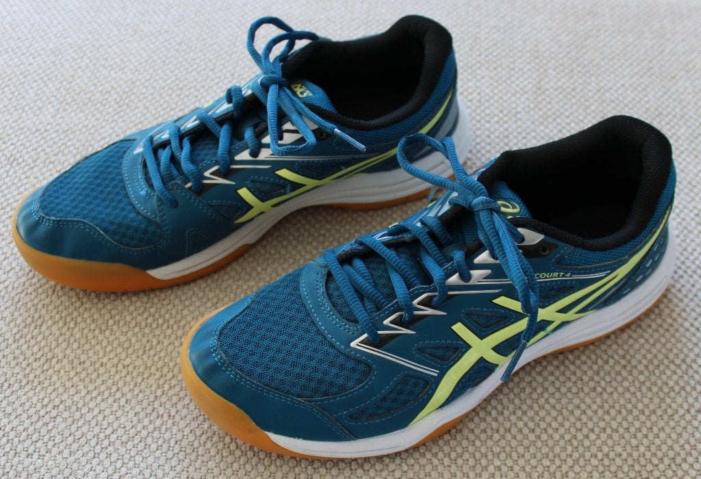 Asics zaalschoenen maat 41.5, Blauw, Sportschoenen, Ophalen of Verzenden, Zo goed als nieuw