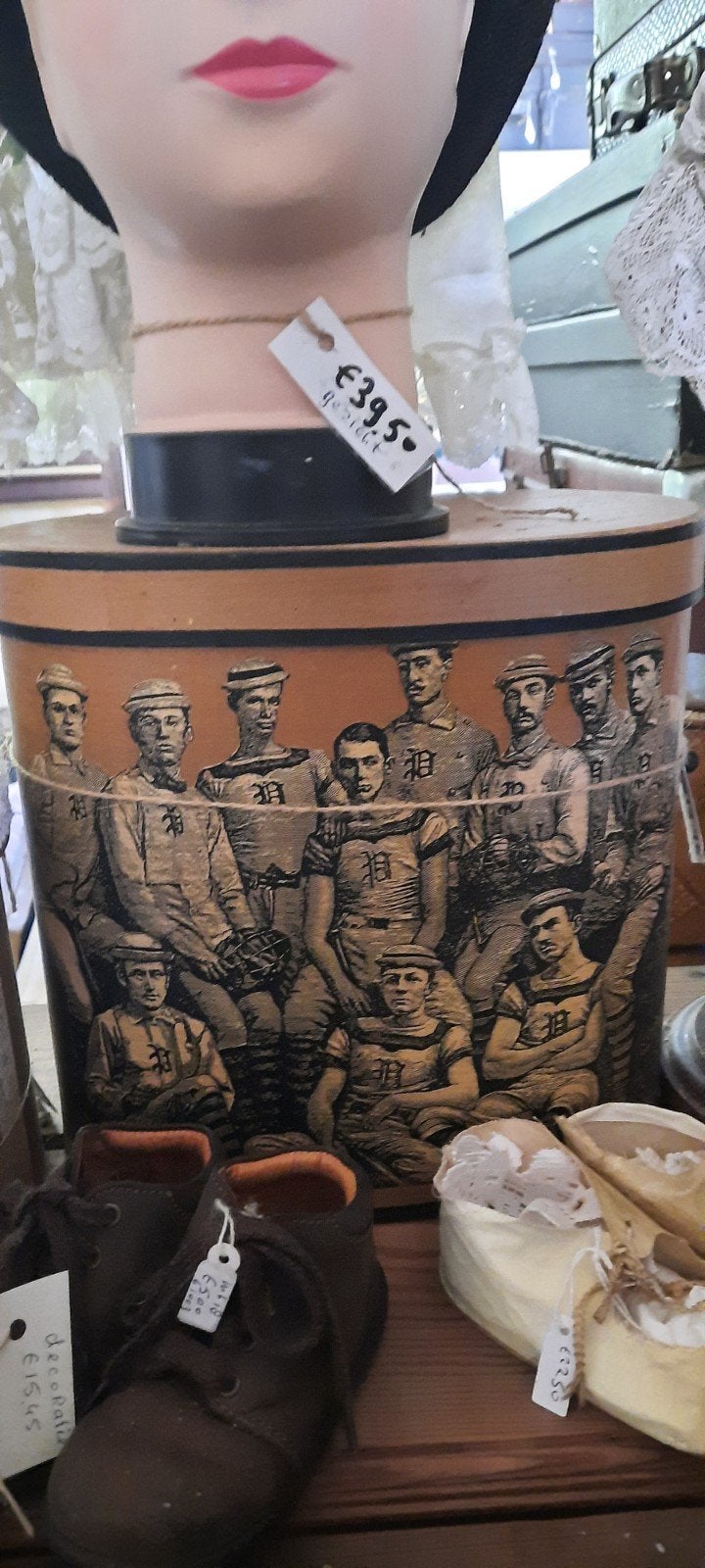 Vintage Hoofd met Baret - Decoratief Displaystuk, Ophalen of Verzenden