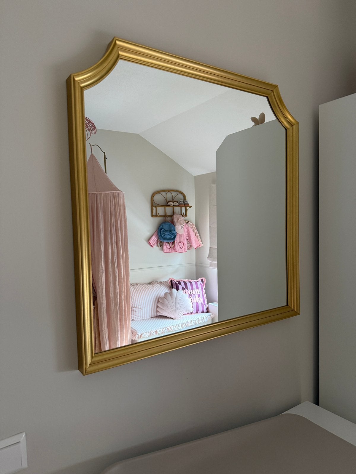 Spiegel Ikea goud, Ophalen, Minder dan 50 cm, Zo goed als nieuw, Minder dan 100 cm