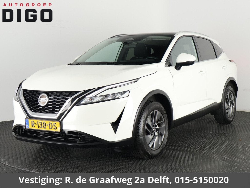 Nissan Qashqai 1.3 MHEV Xtronic Acenta Automaat | Apple Carp, Auto's, Nissan, Stof, Wit, Origineel Nederlands, Qashqai