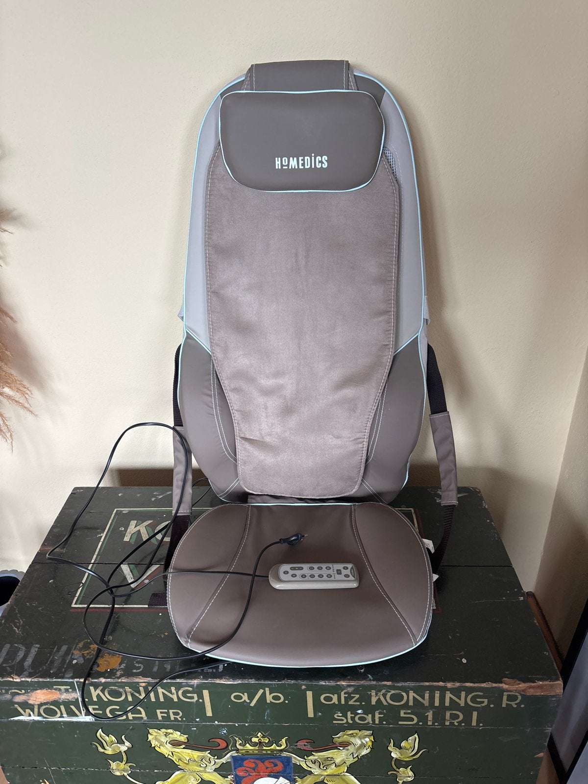 Homedics Massagestoel met Shiatsu, Rolling en Warmte, Sport en Fitness, Massageproducten, Ophalen, Zo goed als nieuw, Massagestoel of Kussen