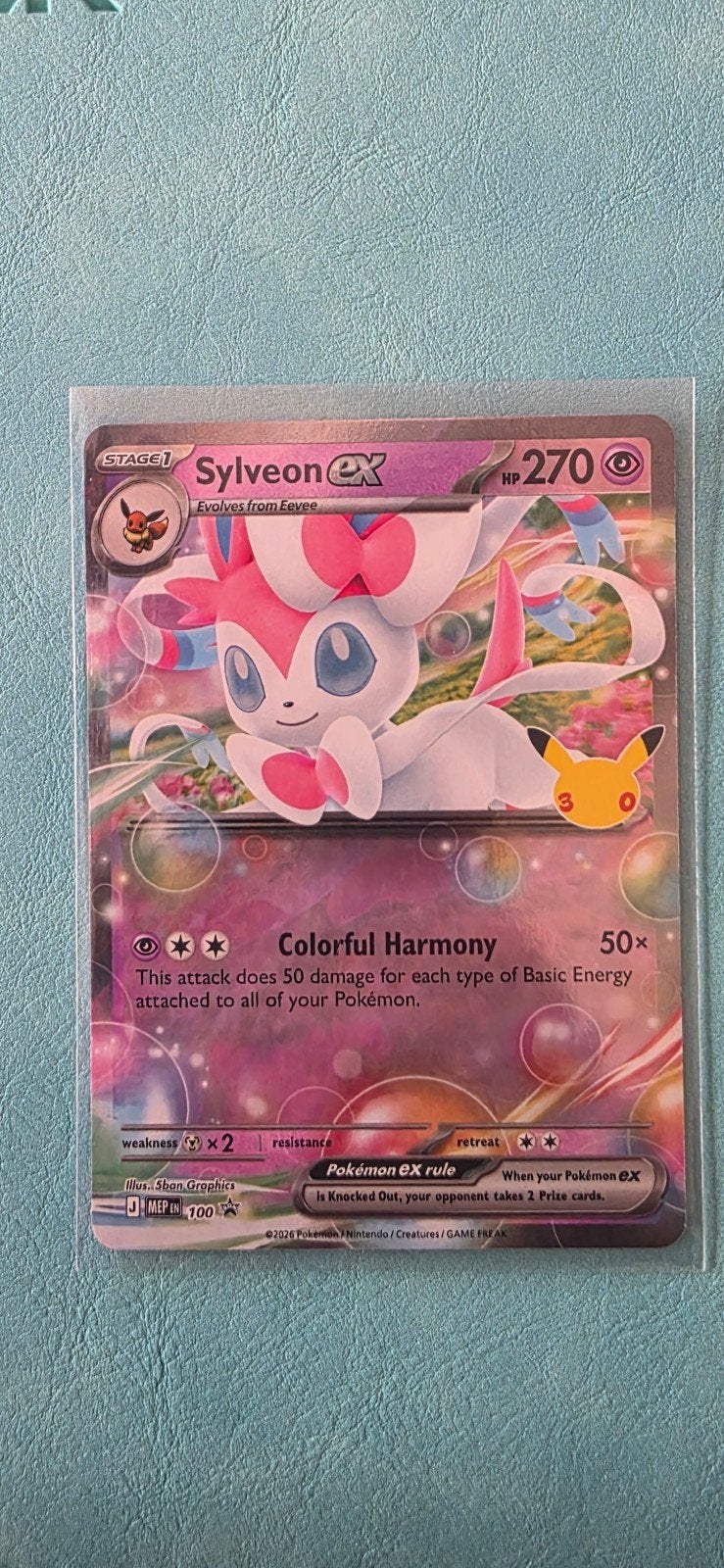 Pokémon Kaart Sylveon EX 270 HP - Zeldzaam en in Topstaat, Hobby en Vrije tijd, Ophalen of Verzenden, Zo goed als nieuw, Losse kaart