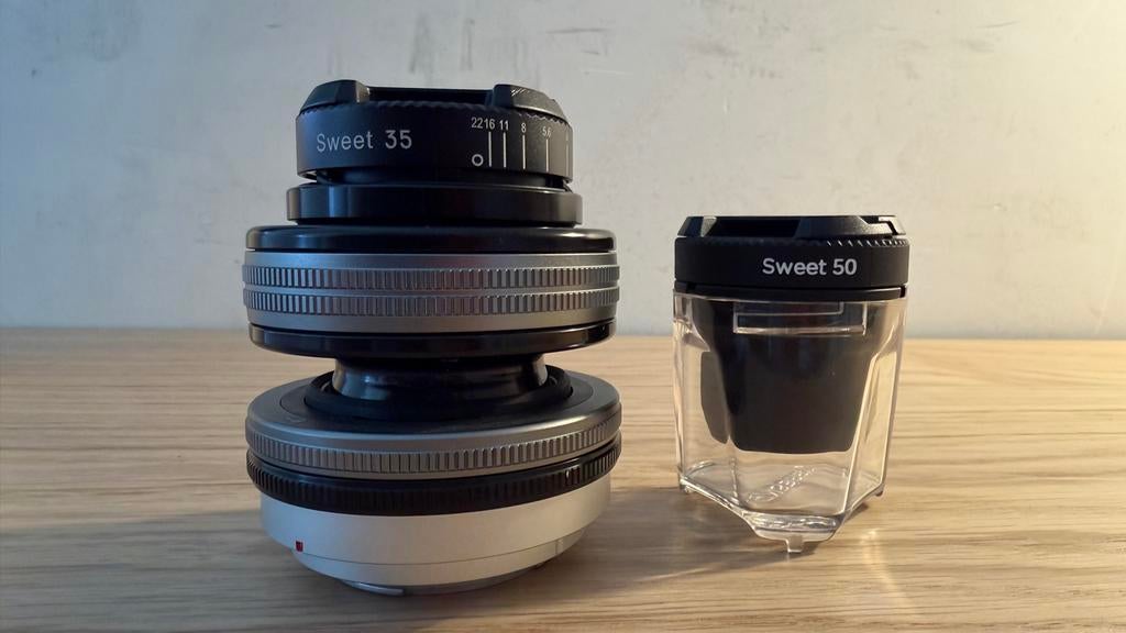 Lensbaby Composer Pro + Sweet 50 en Sweet 35 lens voor Fuji, Ophalen of Verzenden, Gebruikt, Overige typen