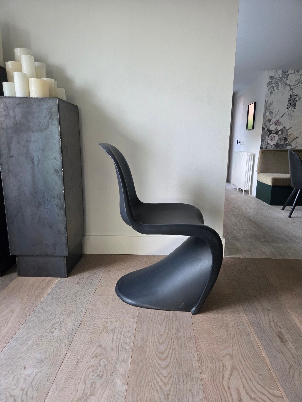 3 originele Vitra Panton stoelen - zwart, Ophalen, Kunststof, Gebruikt, Drie