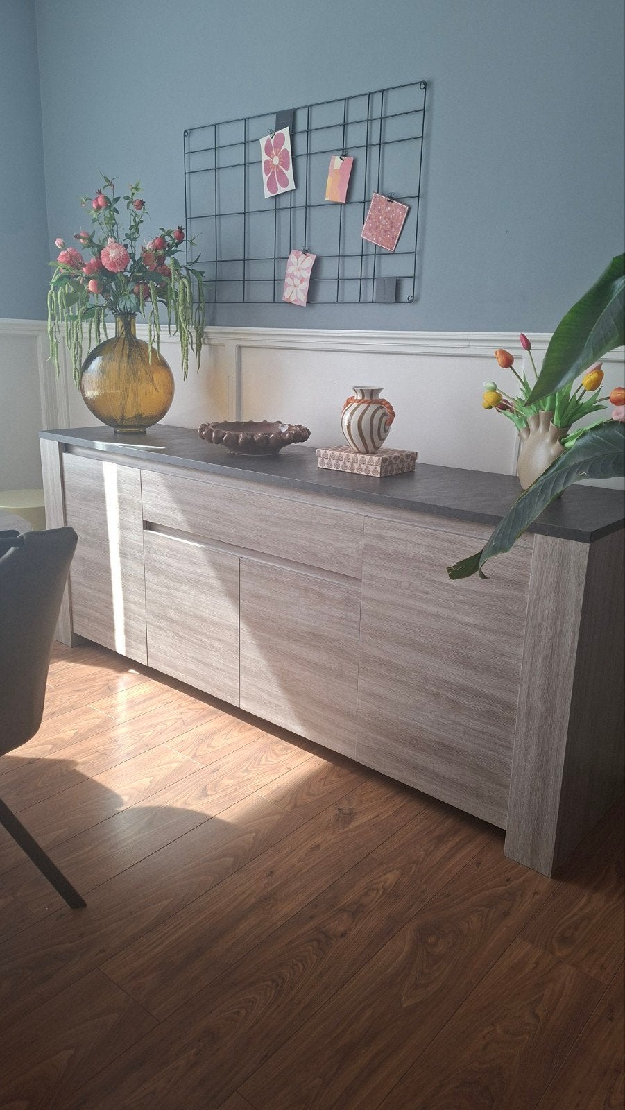 Modern Dressoir Kast - 210x50x83cm, Ophalen, Met deur(en), Zo goed als nieuw, 200 cm of meer