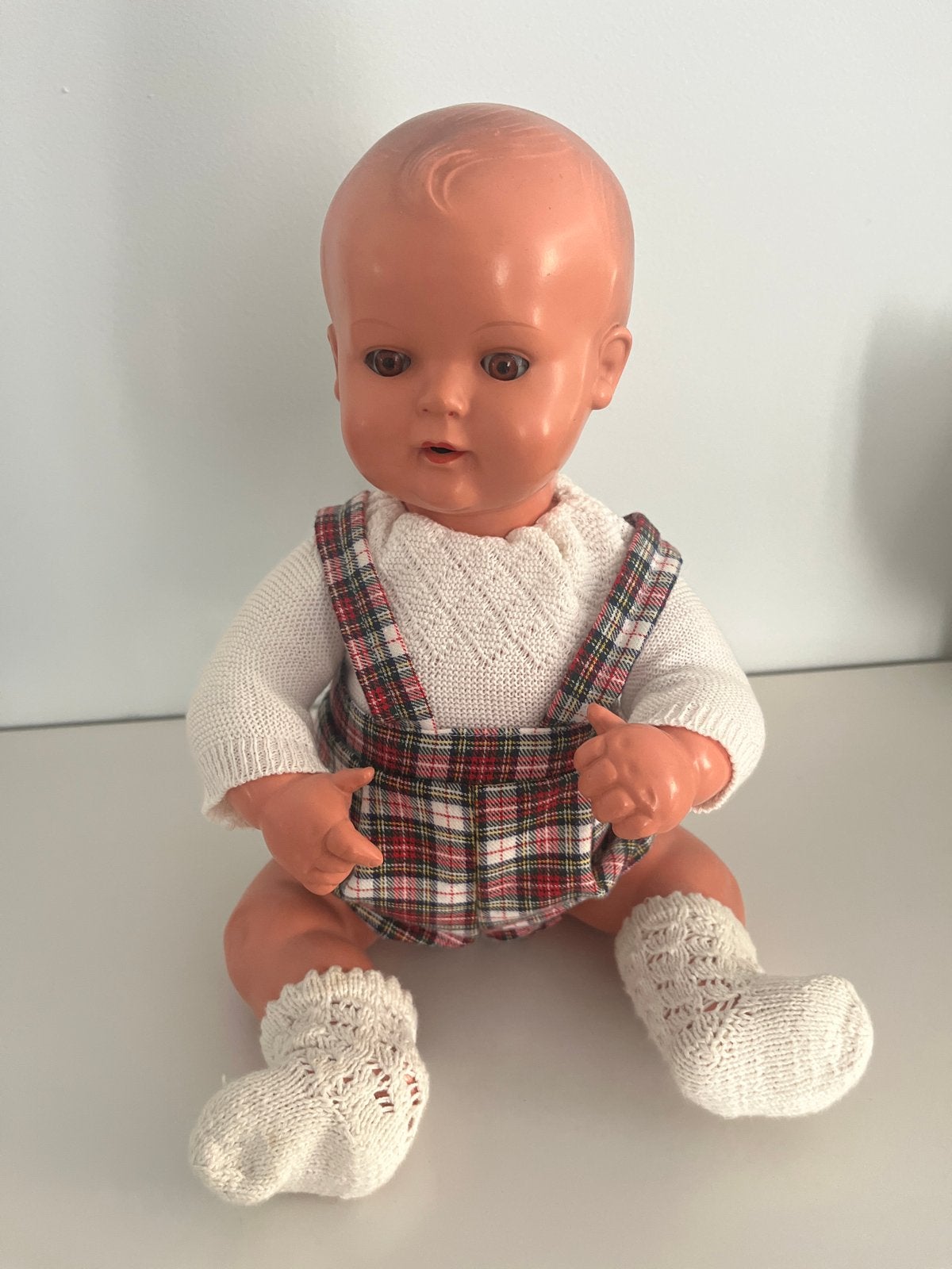 Vintage Schildkröt babypop. Geen replica., Ophalen of Verzenden, Gebruikt, Babypop
