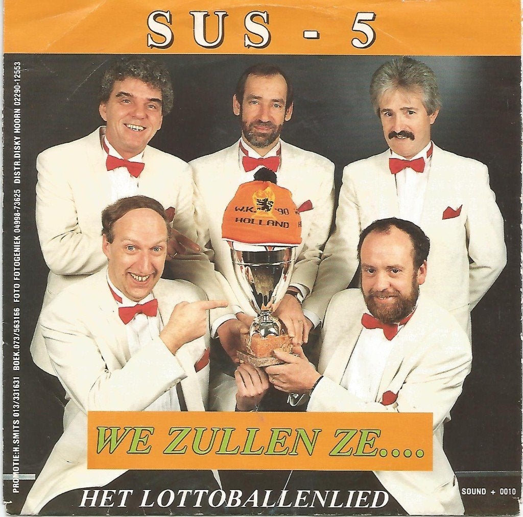 SUS-5 ‎– We Zullen Ze... (1990) VOETBAL, Fotohoes, 7 inch, Ophalen of Verzenden, Zo goed als nieuw
