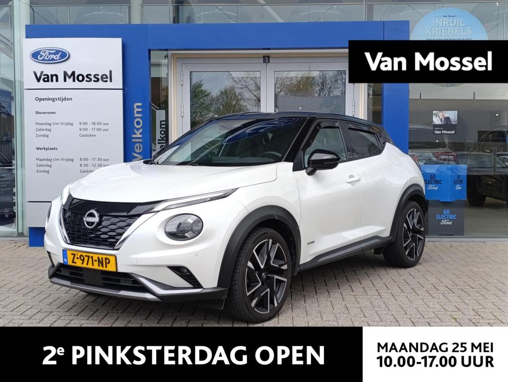 Nissan Juke 1.6 Hybrid N-Design | Stoel/stuur voorruitverwar, 12 maanden, Stof, Gebruikt, Wit