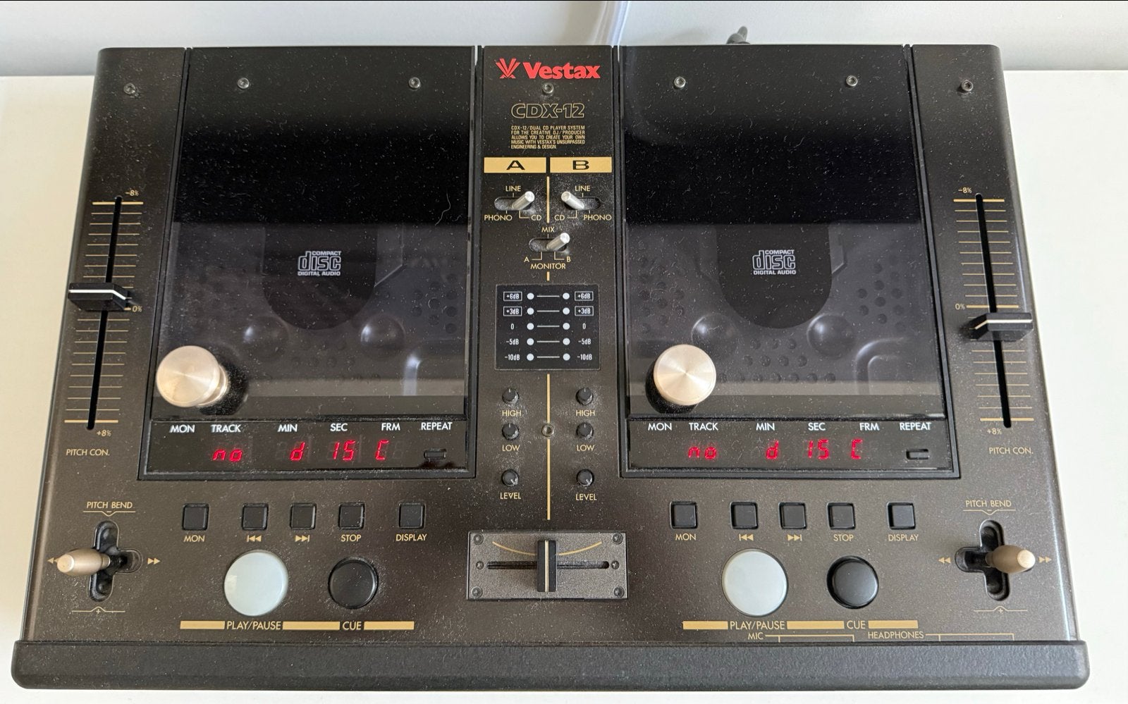 Vestax CDX-12 DJ CD-speler uit 1997 - Zeer goede staat!, Ophalen, Gebruikt, Dj-set, Overige merken